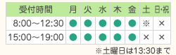 たての接骨院　受付時間